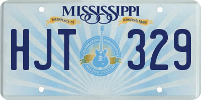 MS license plate HJT329