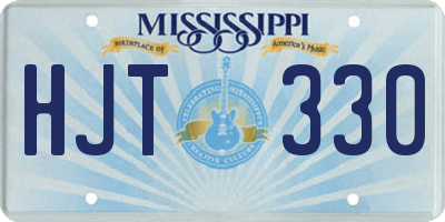 MS license plate HJT330