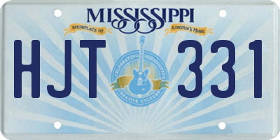 MS license plate HJT331