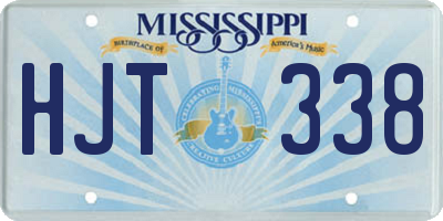 MS license plate HJT338