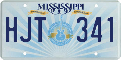 MS license plate HJT341