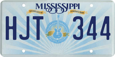 MS license plate HJT344