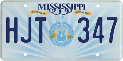 MS license plate HJT347