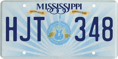MS license plate HJT348