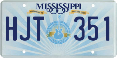 MS license plate HJT351