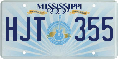 MS license plate HJT355