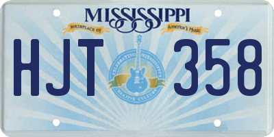 MS license plate HJT358