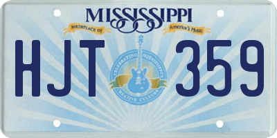 MS license plate HJT359