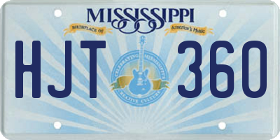 MS license plate HJT360