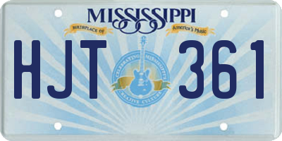 MS license plate HJT361