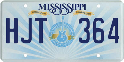 MS license plate HJT364