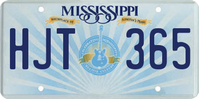 MS license plate HJT365