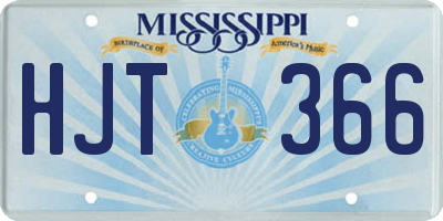 MS license plate HJT366