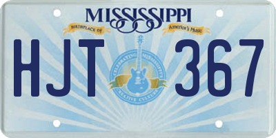 MS license plate HJT367