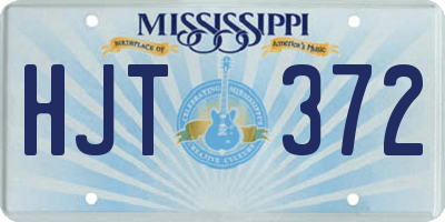MS license plate HJT372