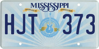 MS license plate HJT373