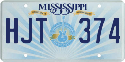 MS license plate HJT374