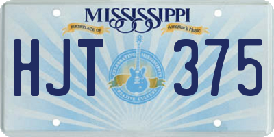MS license plate HJT375