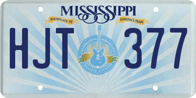 MS license plate HJT377