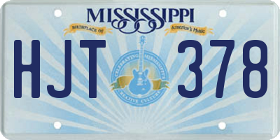 MS license plate HJT378