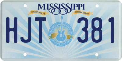 MS license plate HJT381