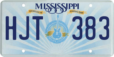 MS license plate HJT383