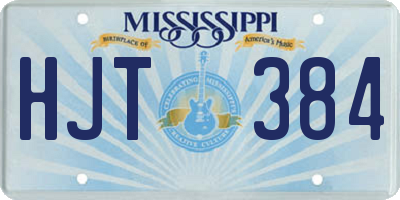 MS license plate HJT384