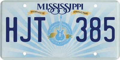 MS license plate HJT385