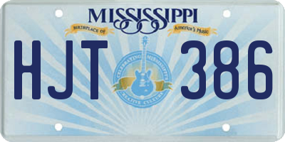 MS license plate HJT386