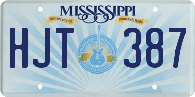 MS license plate HJT387