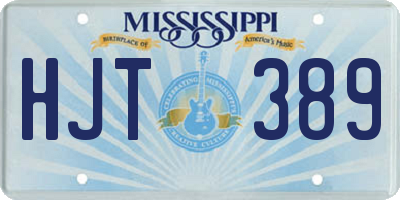 MS license plate HJT389
