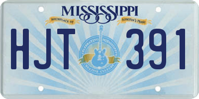 MS license plate HJT391