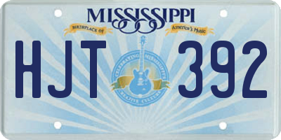 MS license plate HJT392