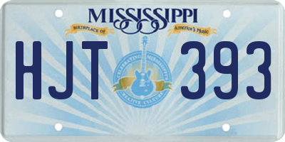 MS license plate HJT393