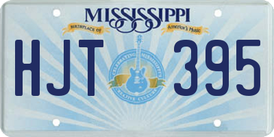 MS license plate HJT395