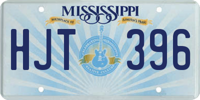 MS license plate HJT396