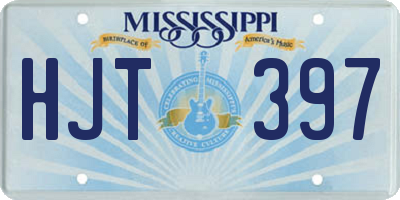 MS license plate HJT397
