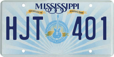 MS license plate HJT401