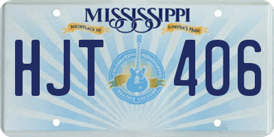 MS license plate HJT406