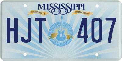 MS license plate HJT407
