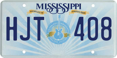 MS license plate HJT408