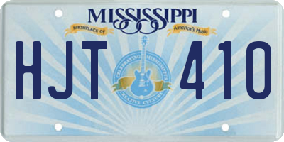 MS license plate HJT410