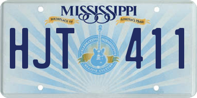MS license plate HJT411