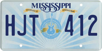 MS license plate HJT412