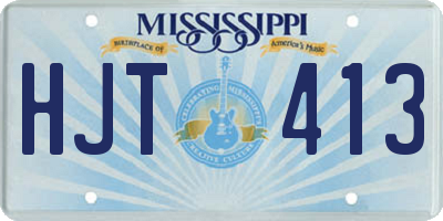 MS license plate HJT413