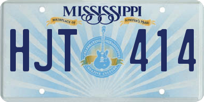 MS license plate HJT414
