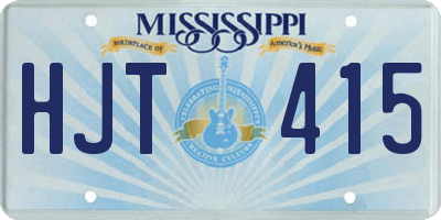MS license plate HJT415