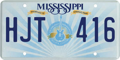 MS license plate HJT416