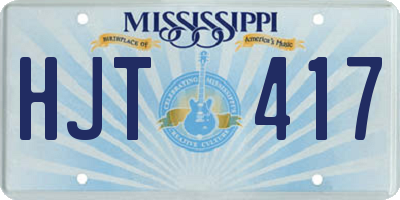 MS license plate HJT417