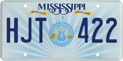 MS license plate HJT422